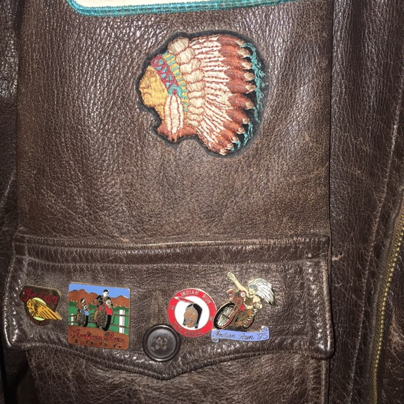 Original WWII Brown Leather Bomber Jacket - Picture 5 of 9